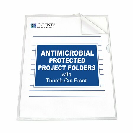 C-LINE PRODUCTS Project Folders, Antimicrobial, Clear, PK25 62137